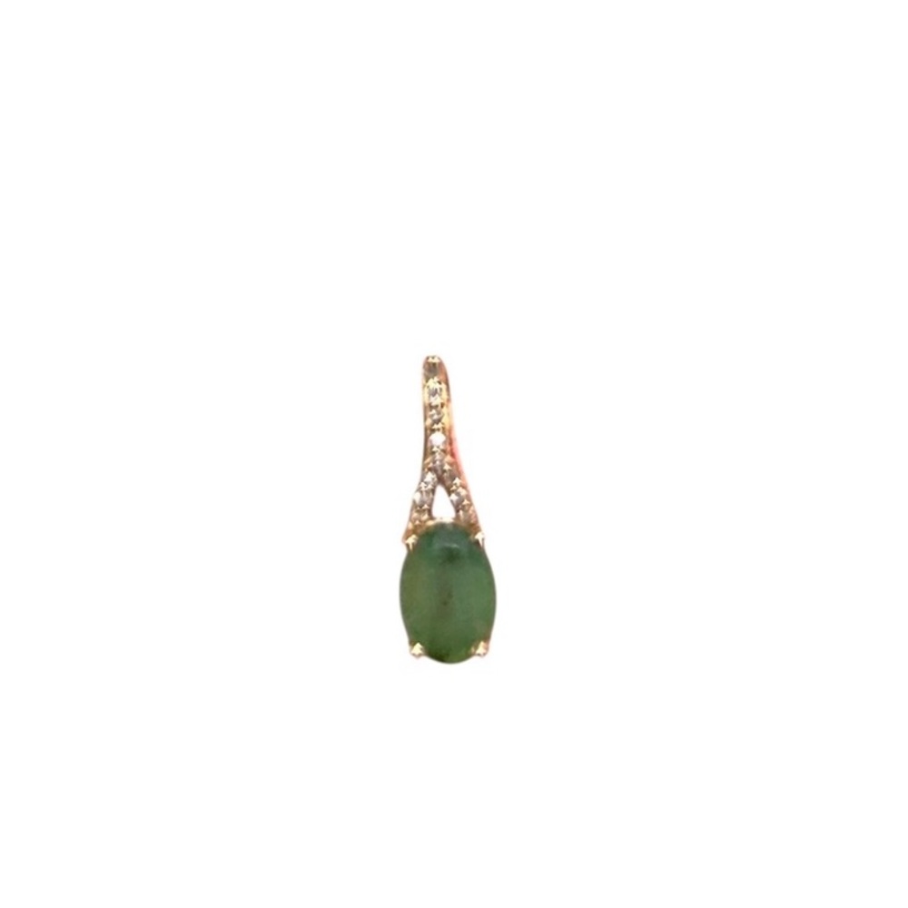 10K gold Emerald with Diamond accents